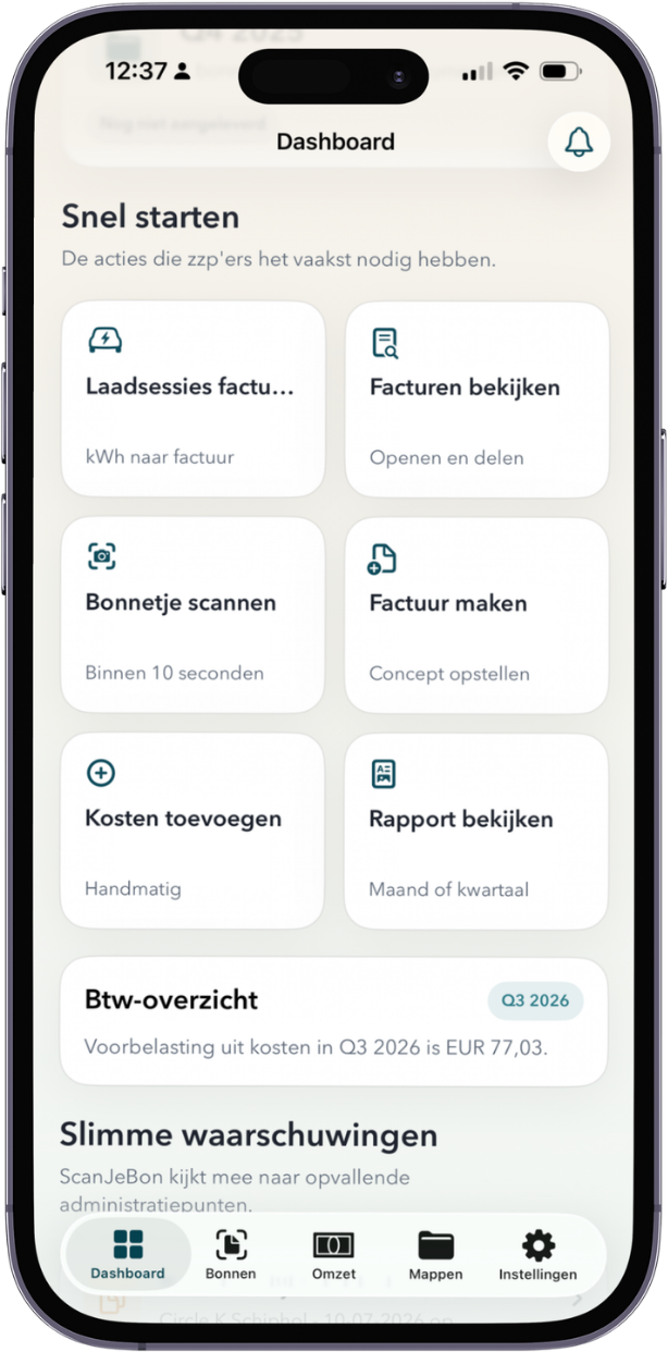 ScanJeBon dashboard